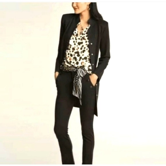 Cabi Black Maestro Long Coat Size Medium - Picture 2 of 10